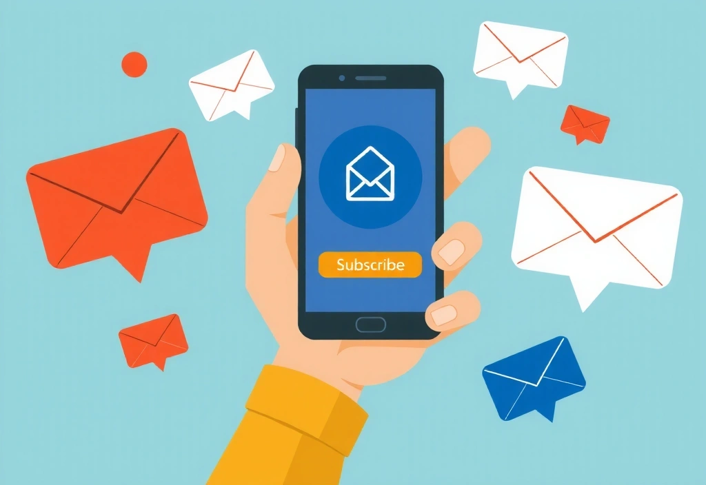 Ilustración de marketing y boletines informativos