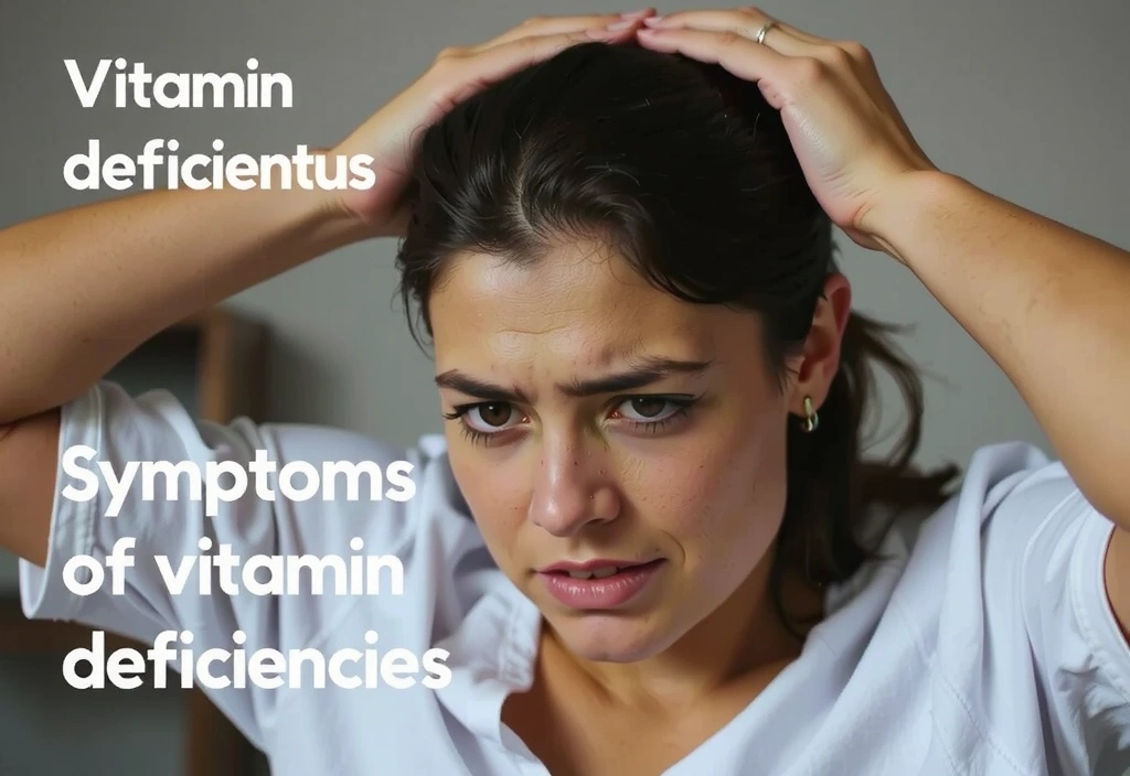 Persona sintiendo fatiga y malestar, ilustrando deficiencias vitamínicas.